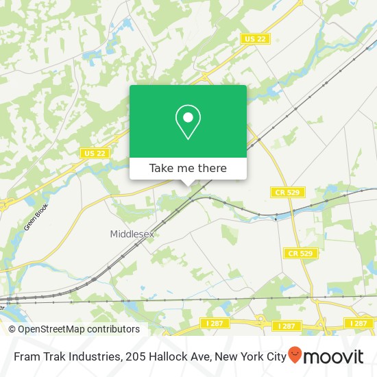 Mapa de Fram Trak Industries, 205 Hallock Ave