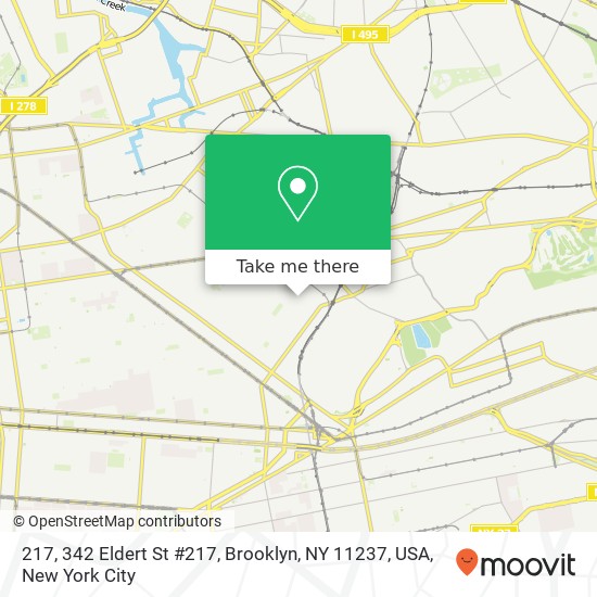 Mapa de 217, 342 Eldert St #217, Brooklyn, NY 11237, USA