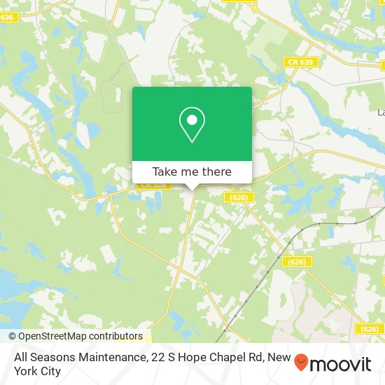 All Seasons Maintenance, 22 S Hope Chapel Rd map