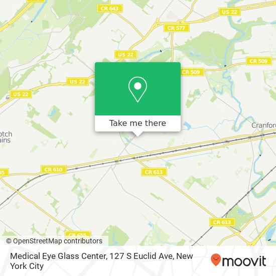 Mapa de Medical Eye Glass Center, 127 S Euclid Ave