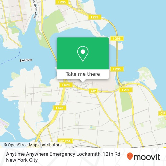 Anytime Anywhere Emergency Locksmith, 12th Rd map