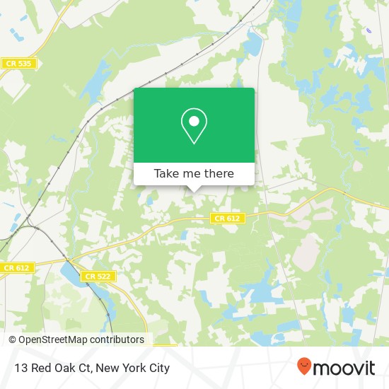 Mapa de 13 Red Oak Ct, Monroe Twp (Jamesburg), NJ 08831