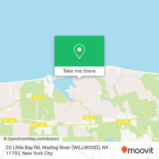 Mapa de 20 Little Bay Rd, Wading River (WILLWOOD), NY 11792