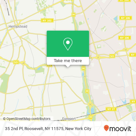 Mapa de 35 2nd Pl, Roosevelt, NY 11575