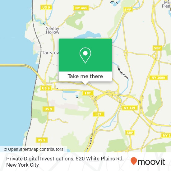 Mapa de Private Digital Investigations, 520 White Plains Rd