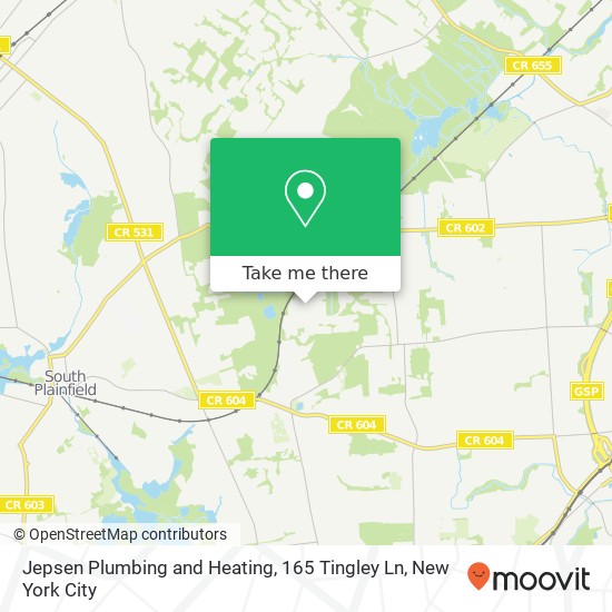 Mapa de Jepsen Plumbing and Heating, 165 Tingley Ln