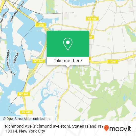 Mapa de Richmond Ave (richmond ave eton), Staten Island, NY 10314