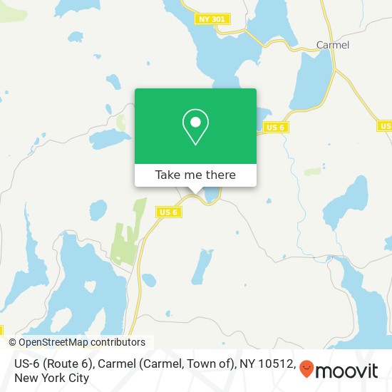 Mapa de US-6 (Route 6), Carmel (Carmel, Town of), NY 10512