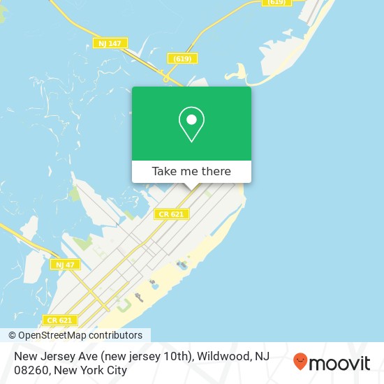 New Jersey Ave (new jersey 10th), Wildwood, NJ 08260 map