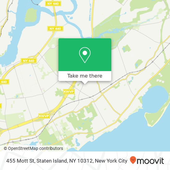 Mapa de 455 Mott St, Staten Island, NY 10312