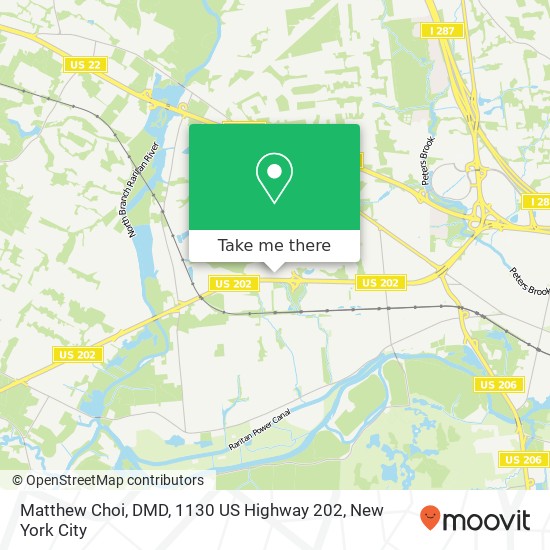 Mapa de Matthew Choi, DMD, 1130 US Highway 202