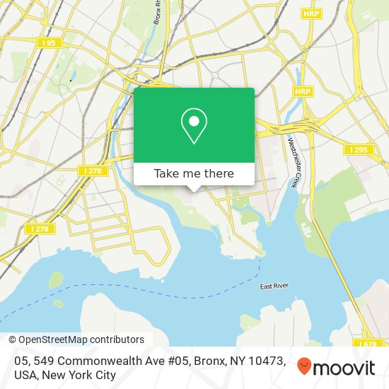 Mapa de 05, 549 Commonwealth Ave #05, Bronx, NY 10473, USA