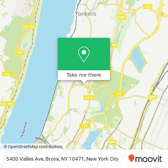Mapa de 5400 Valles Ave, Bronx, NY 10471
