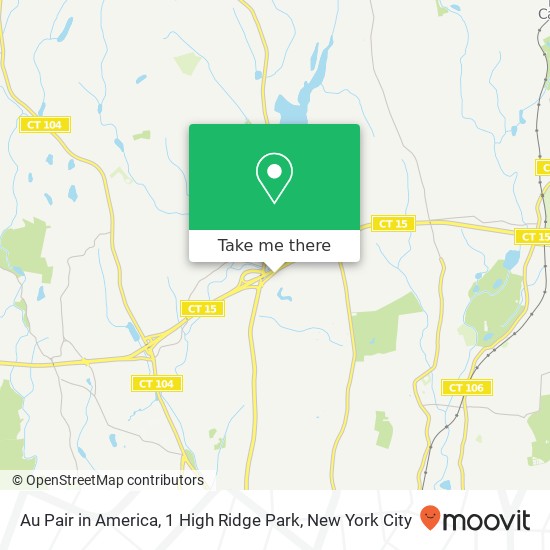 Au Pair in America, 1 High Ridge Park map