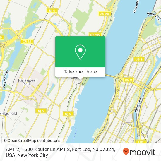 APT 2, 1600 Kaufer Ln APT 2, Fort Lee, NJ 07024, USA map