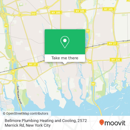 Mapa de Bellmore Plumbing Heating and Cooling, 2572 Merrick Rd