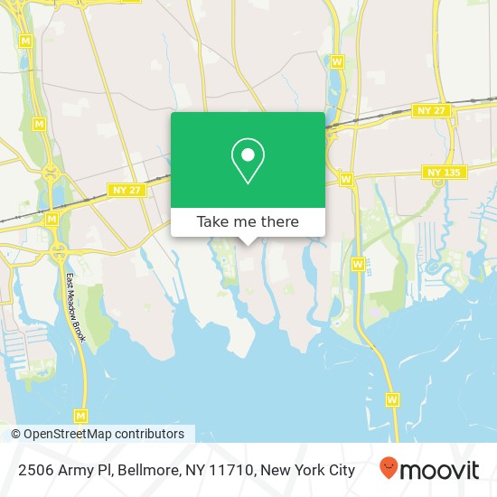 Mapa de 2506 Army Pl, Bellmore, NY 11710
