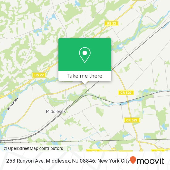 Mapa de 253 Runyon Ave, Middlesex, NJ 08846