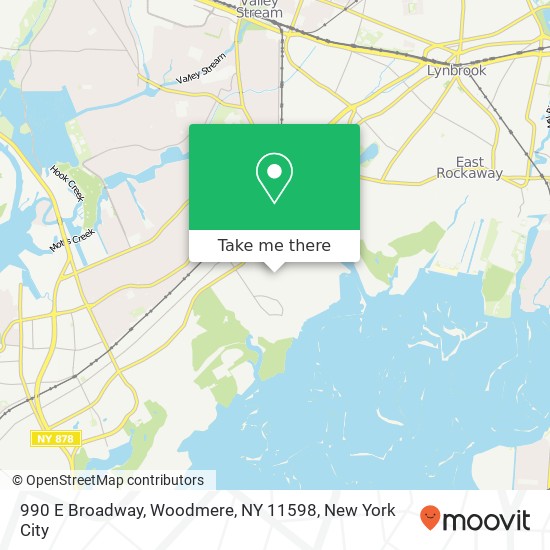 Mapa de 990 E Broadway, Woodmere, NY 11598