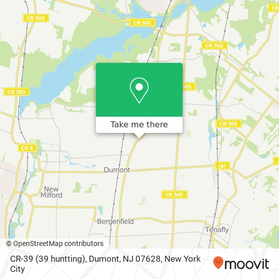 Mapa de CR-39 (39 huntting), Dumont, NJ 07628