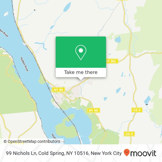 Mapa de 99 Nichols Ln, Cold Spring, NY 10516