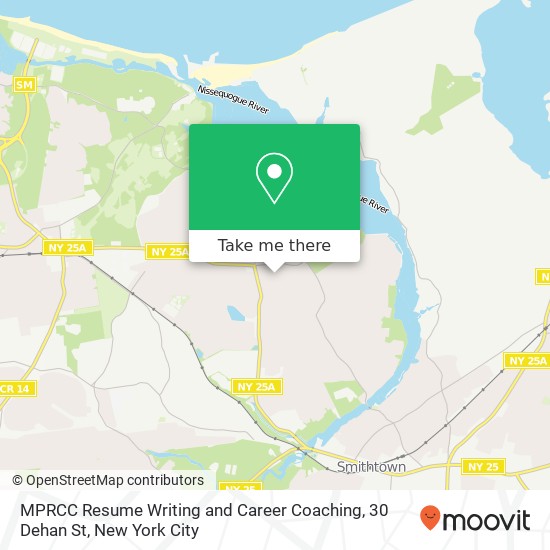 Mapa de MPRCC Resume Writing and Career Coaching, 30 Dehan St