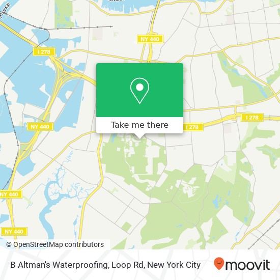 Mapa de B Altman's Waterproofing, Loop Rd
