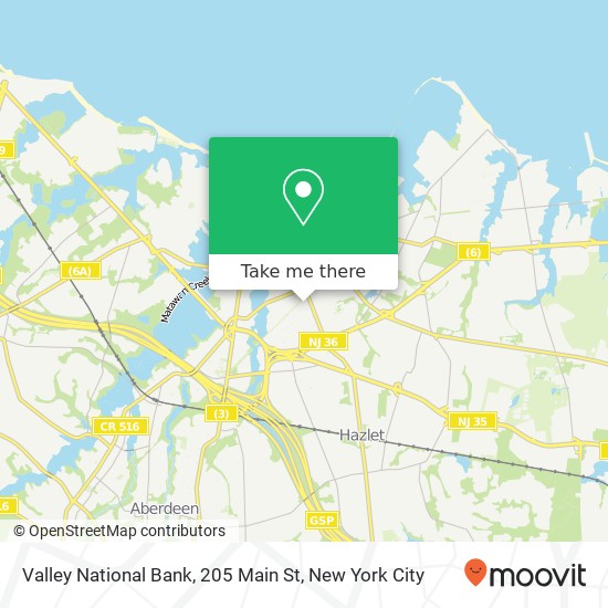 Valley National Bank, 205 Main St map