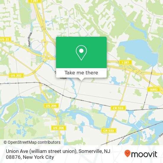 Union Ave (william street union), Somerville, NJ 08876 map