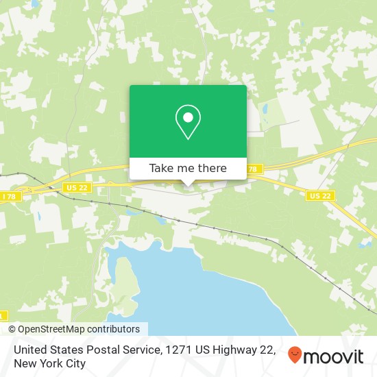 United States Postal Service, 1271 US Highway 22 map