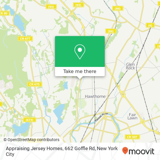 Mapa de Appraising Jersey Homes, 662 Goffle Rd