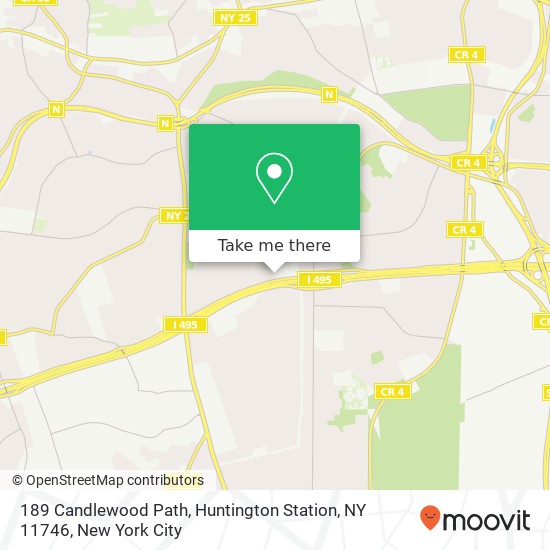 Mapa de 189 Candlewood Path, Huntington Station, NY 11746
