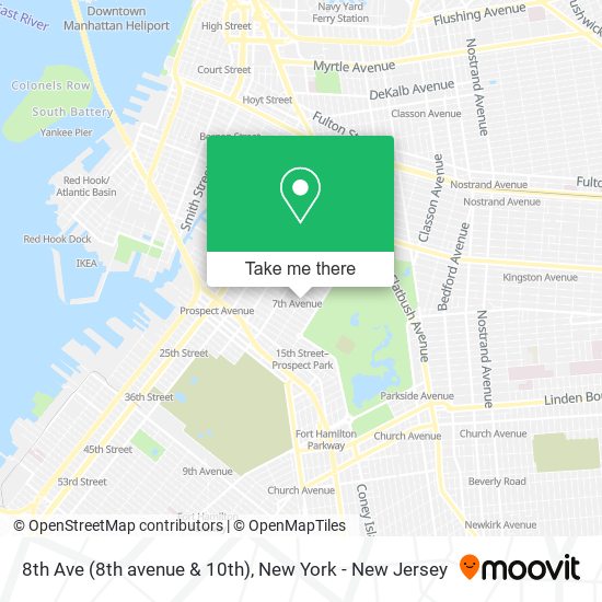 Mapa de 8th Ave (8th avenue & 10th)