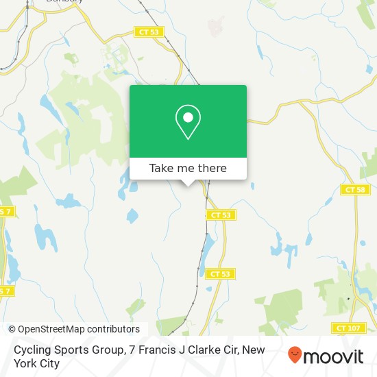 Mapa de Cycling Sports Group, 7 Francis J Clarke Cir