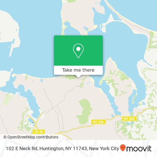 Mapa de 102 E Neck Rd, Huntington, NY 11743