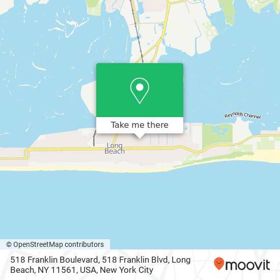 518 Franklin Boulevard, 518 Franklin Blvd, Long Beach, NY 11561, USA map