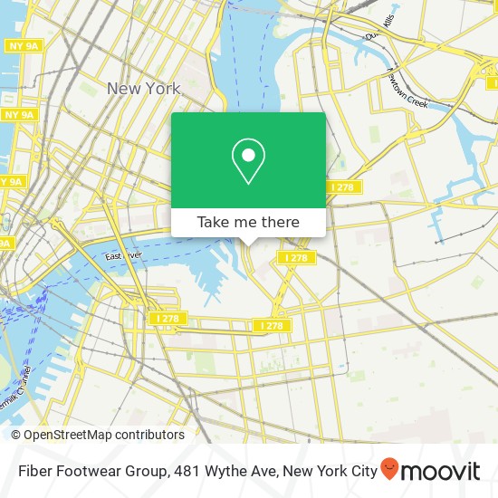 Mapa de Fiber Footwear Group, 481 Wythe Ave