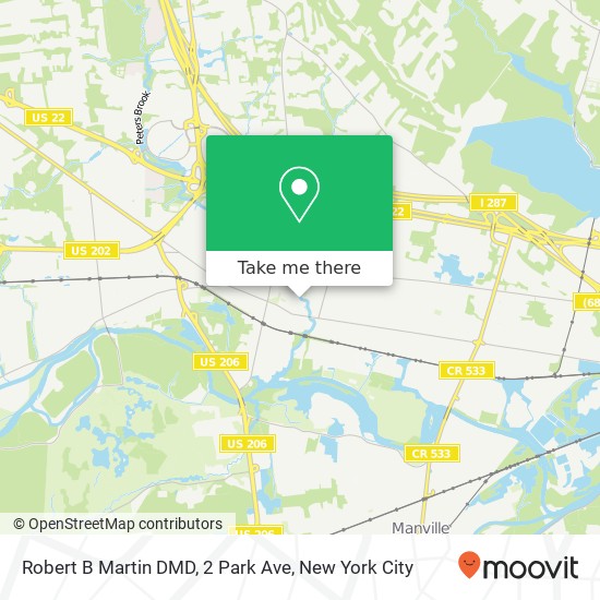 Mapa de Robert B Martin DMD, 2 Park Ave