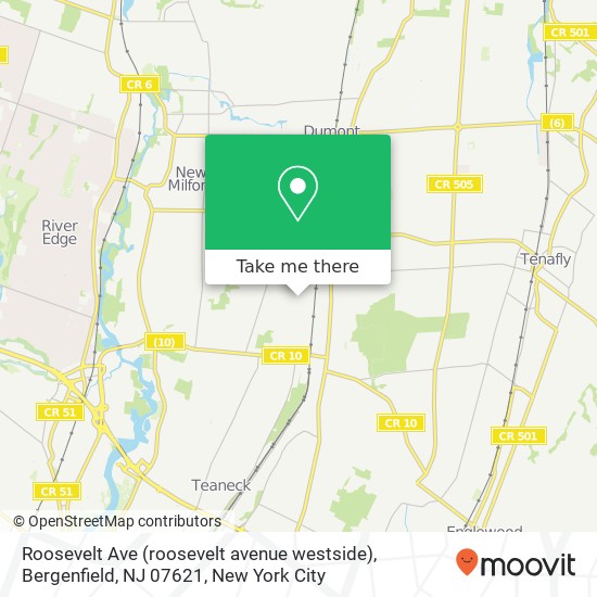 Roosevelt Ave (roosevelt avenue westside), Bergenfield, NJ 07621 map