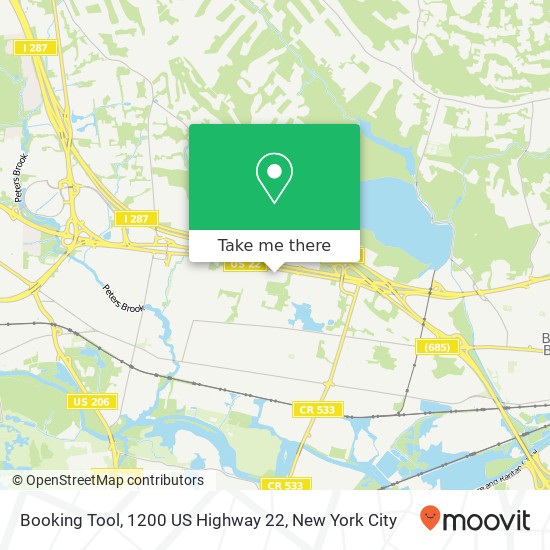 Booking Tool, 1200 US Highway 22 map