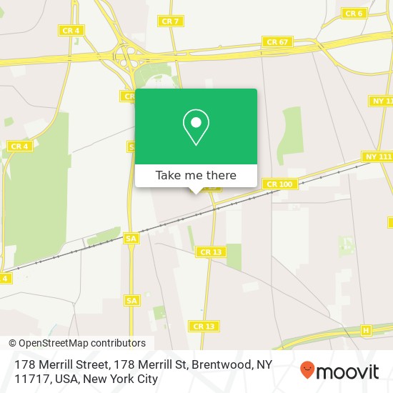 178 Merrill Street, 178 Merrill St, Brentwood, NY 11717, USA map