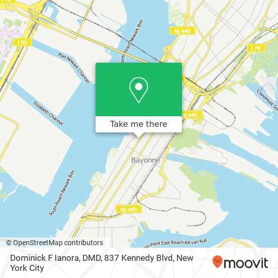 Dominick F Ianora, DMD, 837 Kennedy Blvd map