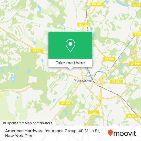 Mapa de American Hardware Insurance Group, 40 Mills St