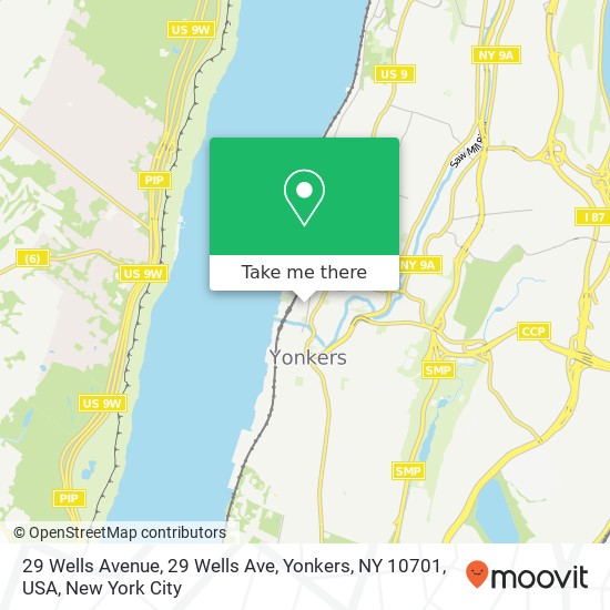 29 Wells Avenue, 29 Wells Ave, Yonkers, NY 10701, USA map