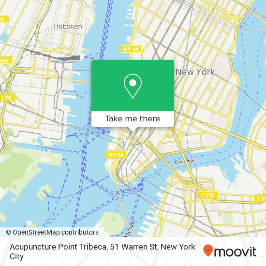 Mapa de Acupuncture Point Tribeca, 51 Warren St