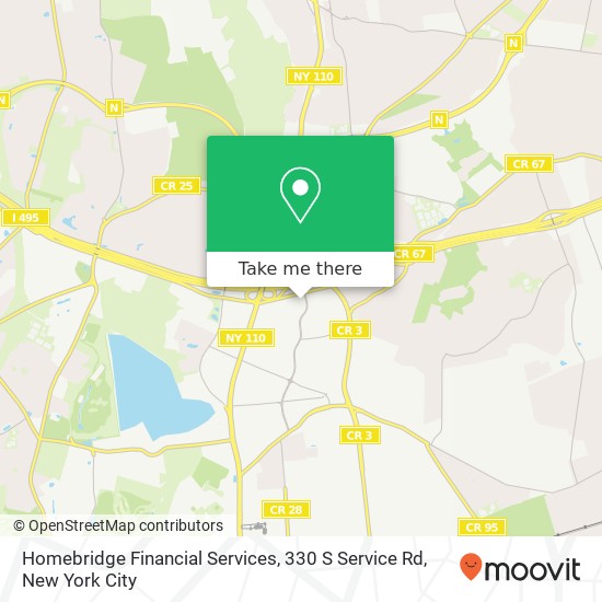 Mapa de Homebridge Financial Services, 330 S Service Rd