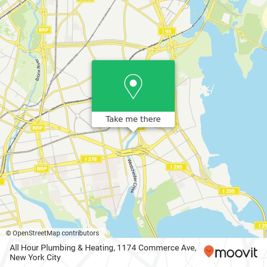 Mapa de All Hour Plumbing & Heating, 1174 Commerce Ave