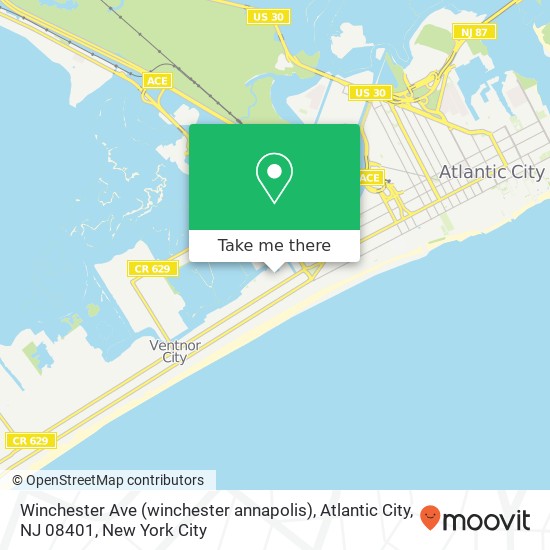Winchester Ave (winchester annapolis), Atlantic City, NJ 08401 map