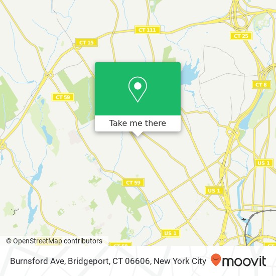 Mapa de Burnsford Ave, Bridgeport, CT 06606