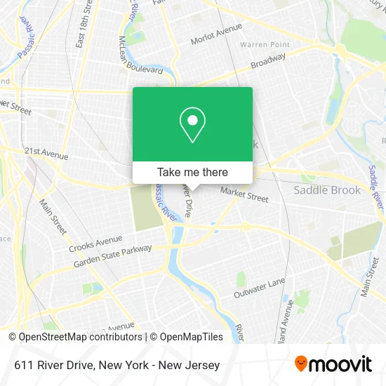 611 River Drive map